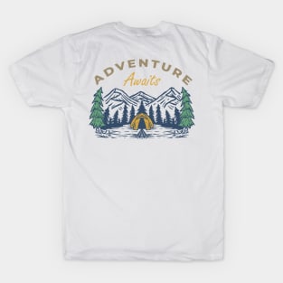 Adventure Awaits - Mountain Camping T-Shirt